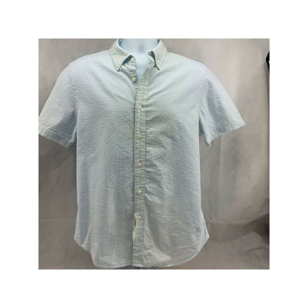 The Mens store Mens Light Blue Pinstripe Slim Fit Button Down Shirt M